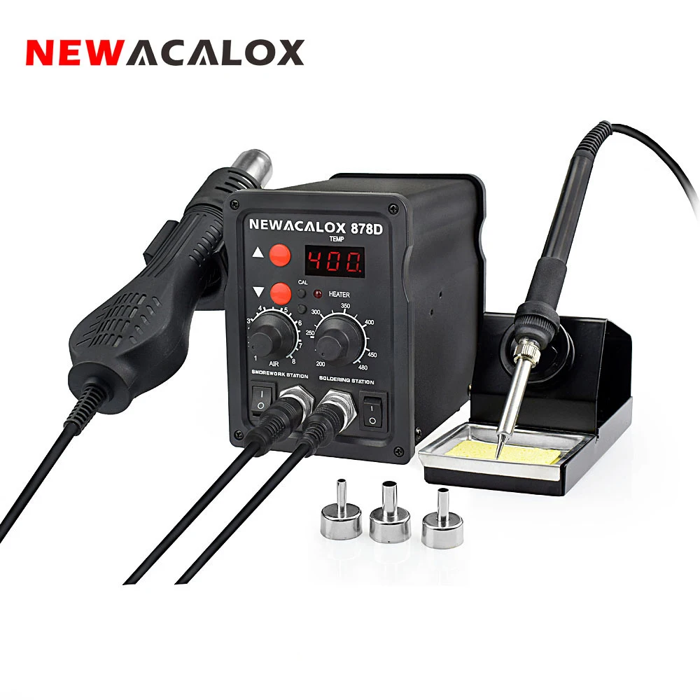 Паяльная станция NEWACALOX 220 В 700 Вт паяльник пистолет горячего воздуха 2 в 1 сварочная