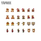 Женские полимерные серьги-клипсы TAFREE с медведем, 2020, листы с изображениями животных, ювелирные изделия из ПВХ для девушек и студентов, C1061