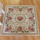 Европейские ковры для гостиной, квадратные, в пасторальном стиле, для спальни, современный цветочный домашний ковер, дверной коврик, прикроватная тумба