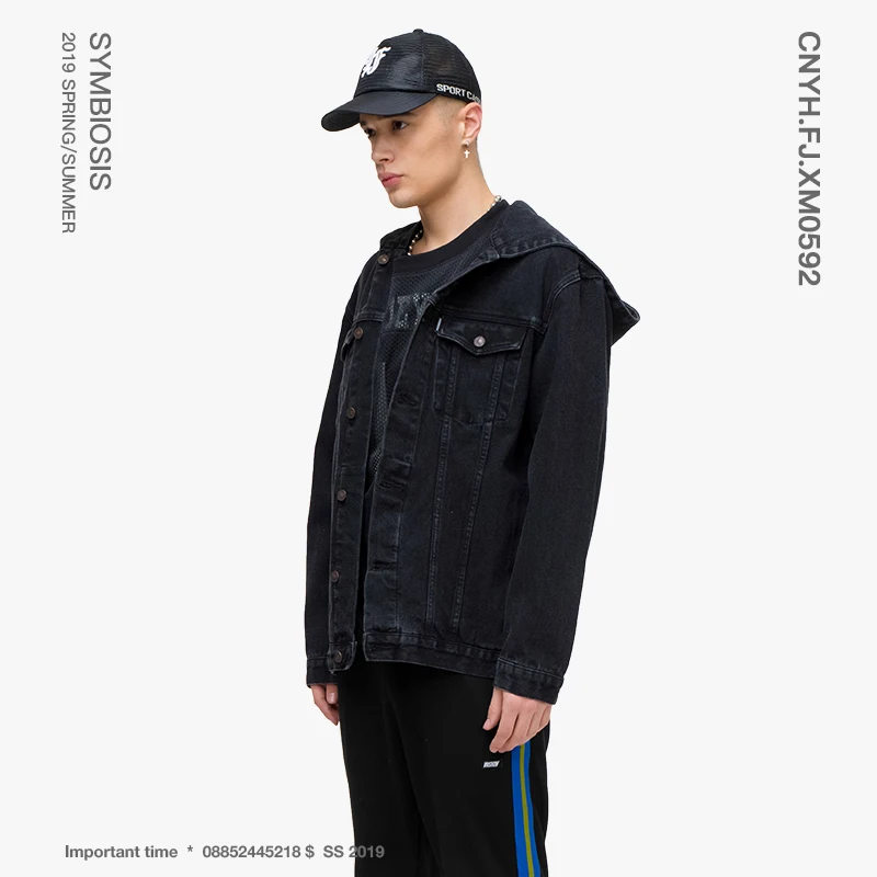 VIISHOW уличная одежда мужские куртки Брендовые джинсовые с капюшоном Chaqueta Hombre