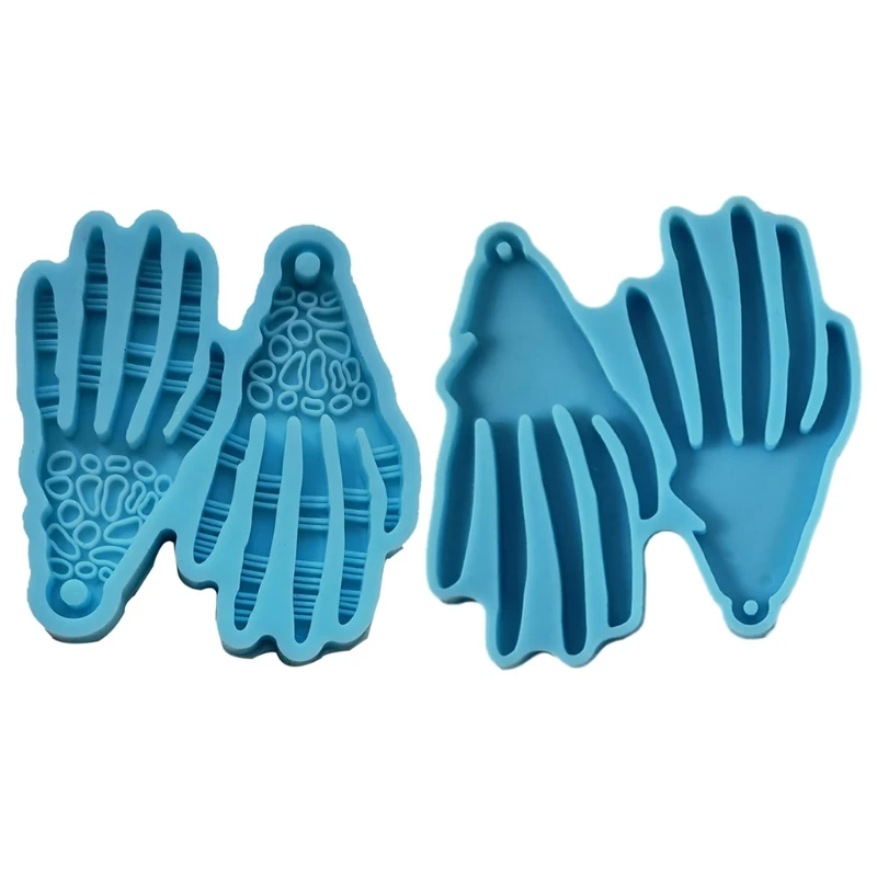 

2021 New Skeleton Hand/Skeleton Without Pattern Hand Earrings Mold Epoxy Resin DIY Craft
