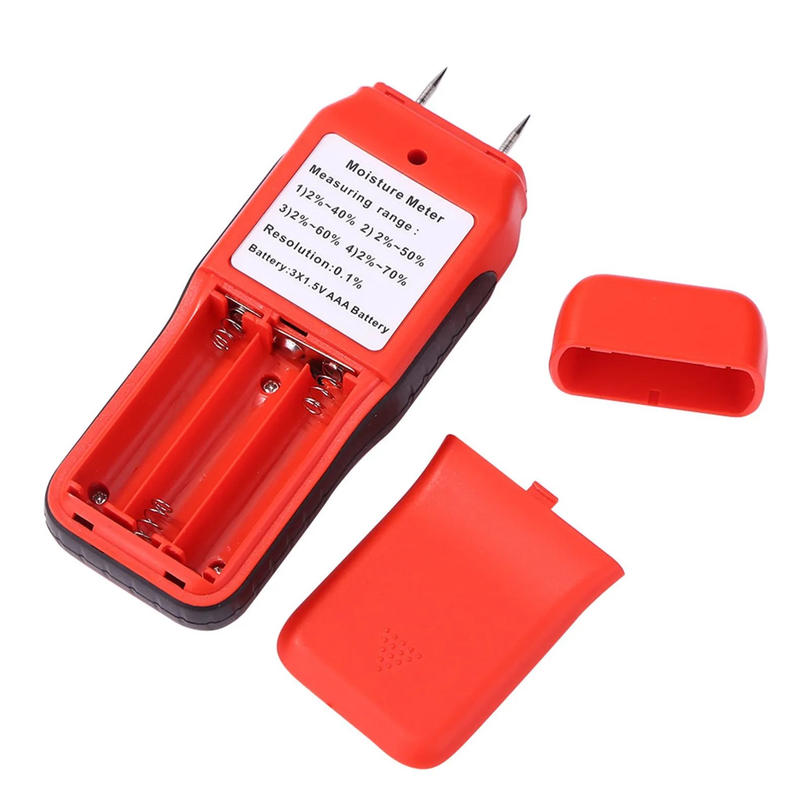 

40# 1pc 0-99.9% Two Pins Digital Wood Moisture Meter Wood Humidity Tester Hygrometer Timber Damp Detector Large Lcd Display