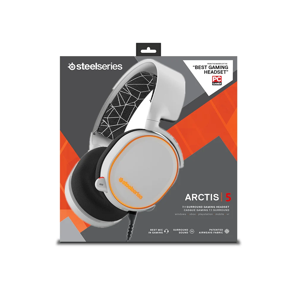 With Retail Box Издание SteelSeries Arctis 5 DTSXV2.0 RGB наушники 7,1 канала выживания джедая Apex Heroes CF - Цвет: With Retail Box