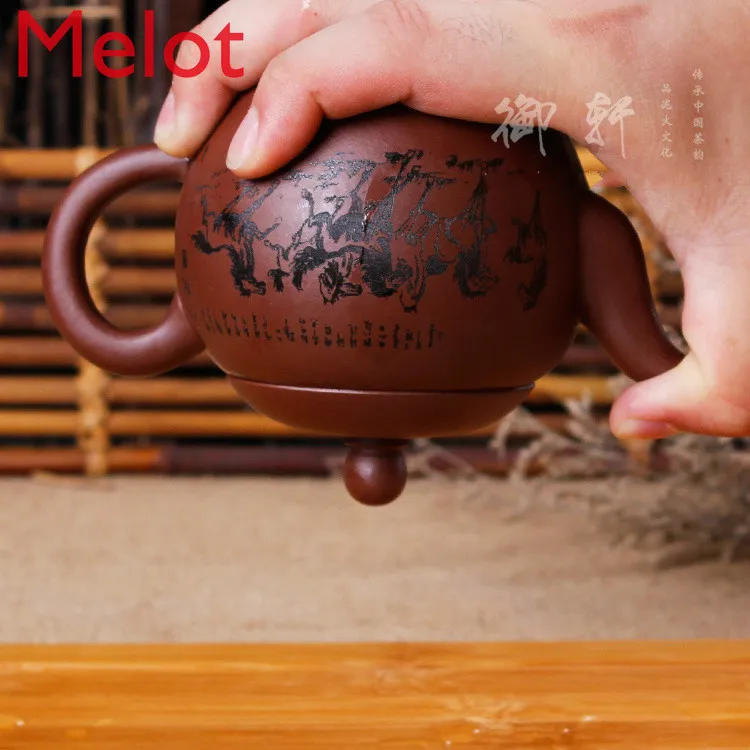 Yixing purple clay pot Xishi pure handmade authentic product of Mingjia original mine enlarge