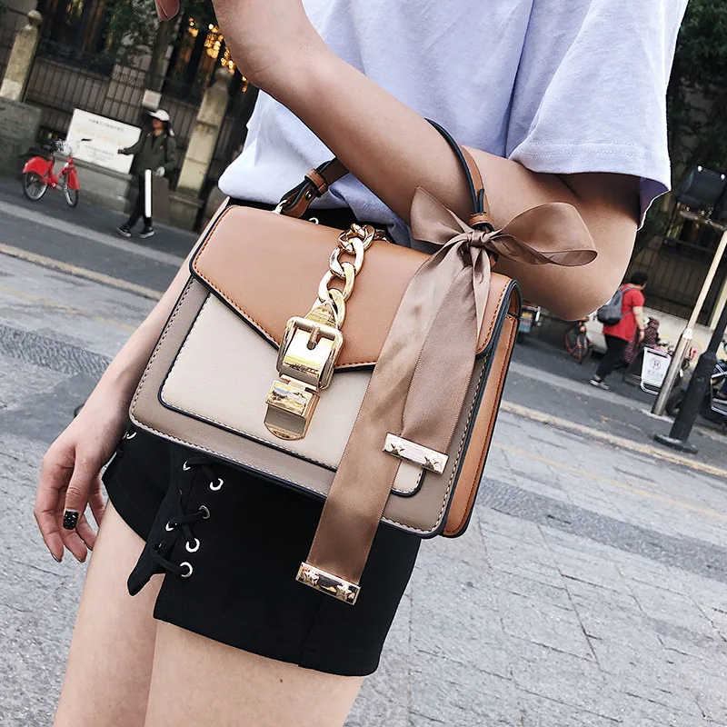

Fashion handbags, new small square bag women's 2020 Joker fashion handbags, scarves shoulder messenger bags