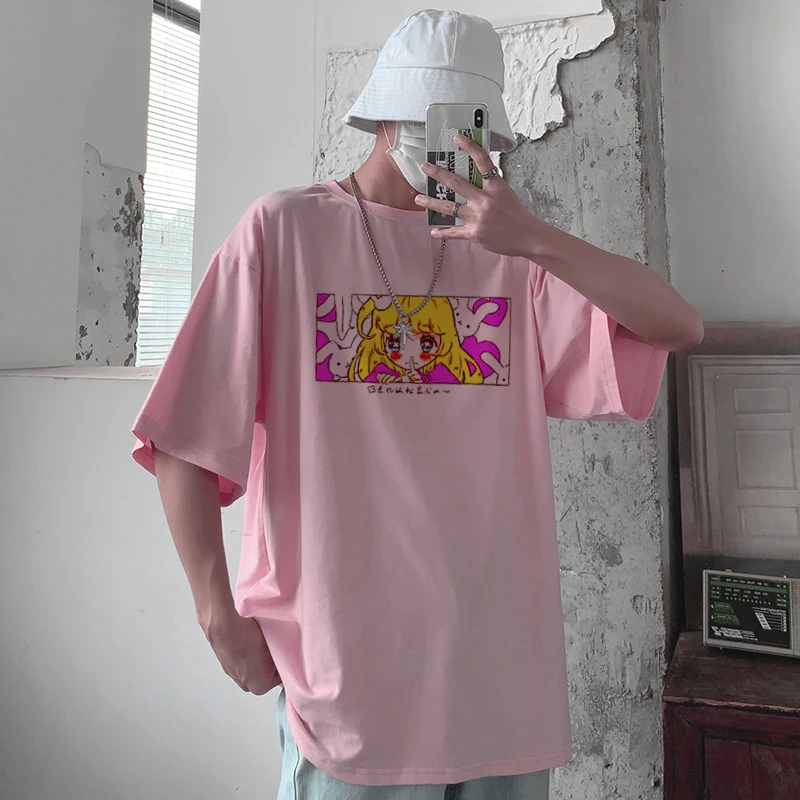 Повседневный винтажный топ с милым принтом девушек модная Милая футболка