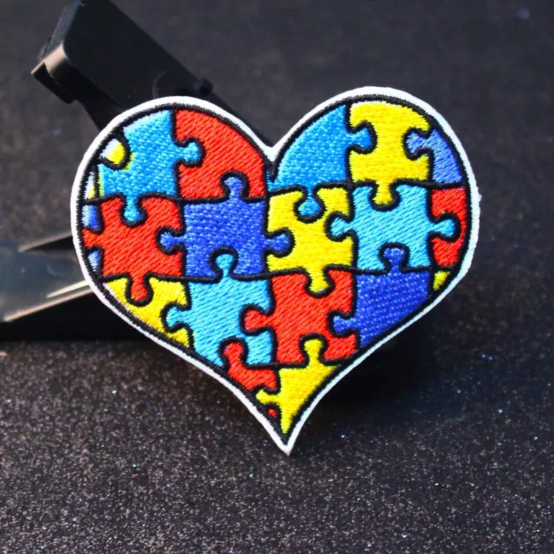 Забавная аппликация сделай сам с мультяшным сердцем патчи для одежды модная
