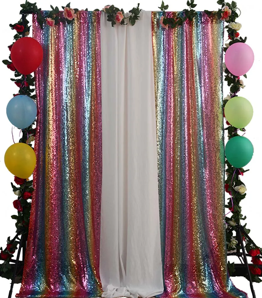 4x8ft Радуга фото фон Прохладный блесток ткань фотографии фонов шторы 96 Inches-M1031 |