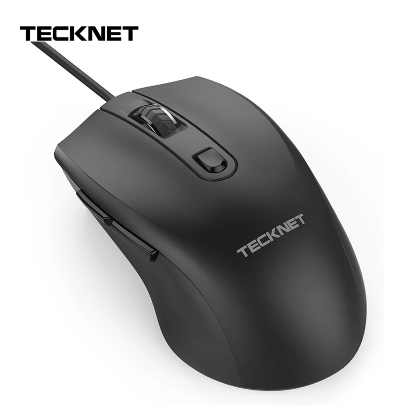 TeckNet проводная мышь 6 кнопок USB Проводная мышь 1000/1600 dpi оптическая игровая мышь для microsoft Windows XP/Vista/7/8/10