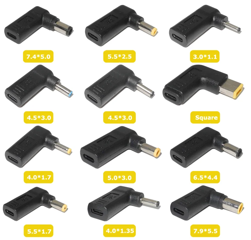 

Laptop Power Adapter Connector Dc Plug USB Type C Female to Universal Male Jack Converter