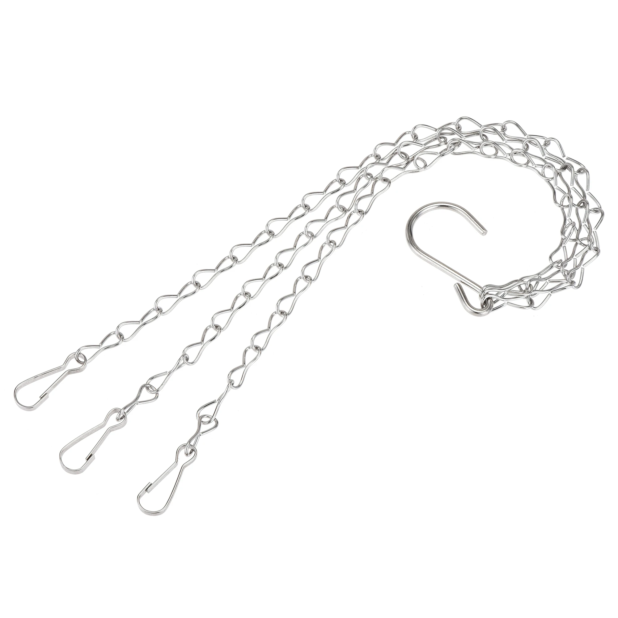 

Uxcell Hanging Chains 30lbs 33cm Link 3 Point Holder with S Shaped Hook Silver 2 Pcs