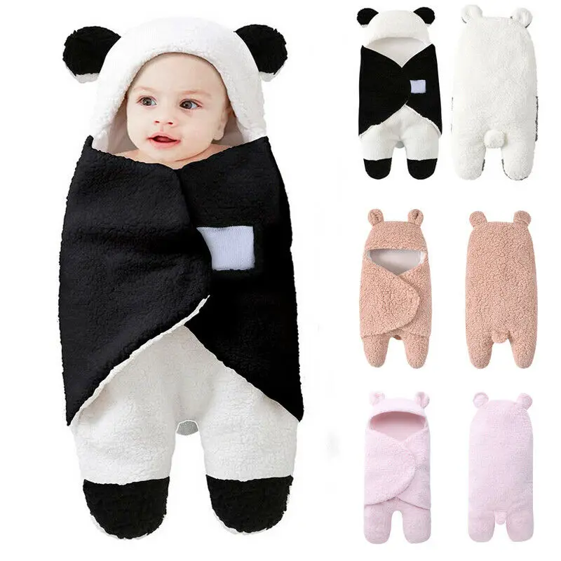 Милый мультяшный спальный мешок для малышей одеяло с капюшоном флисовая пеленка