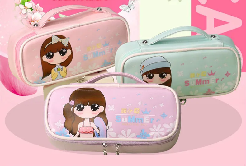 Милый чехол для карандашей Kawaii Kids Girl Pencil, многофункциональная сумка, сумка для ручек, школьные принадлежности, канцелярские принадлежности, подарки