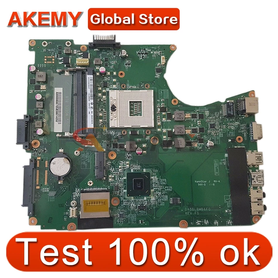 

AKEMY DA0BLBMB6F0 Notebook Mainboard For TOSHIBA Satellite L750 L755 HM65 Laptop Motherboard A000081420 A000080670 A000080800