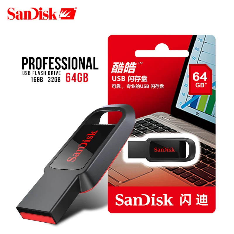 SanDisk USB флеш-накопитель 32 Гб 64 16 Флешка CZ61 2 0 карта памяти флешка 128 Поддержка