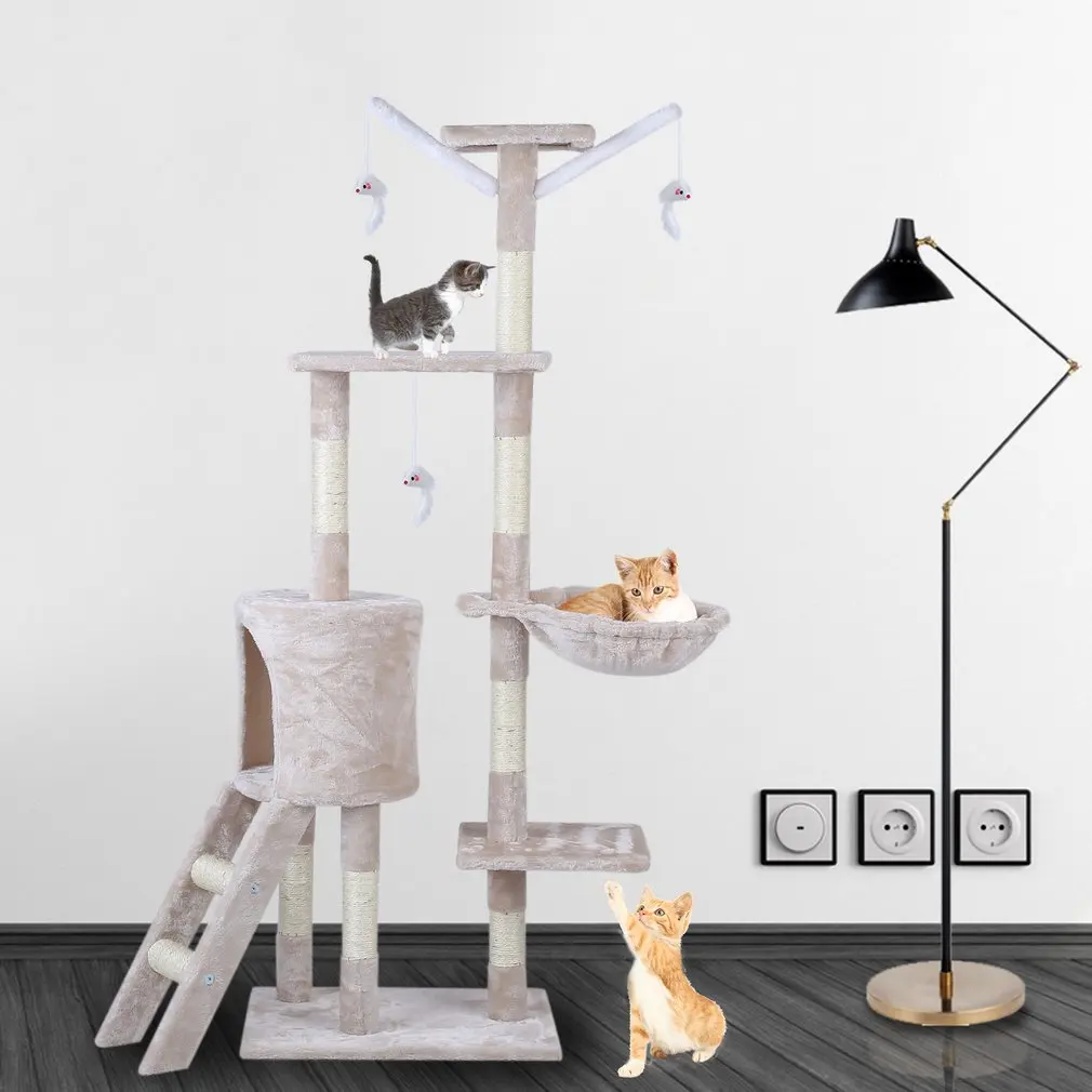 Игрушечное дерево для кошек Когтеточка кошачья комната и гамак рамка мебель