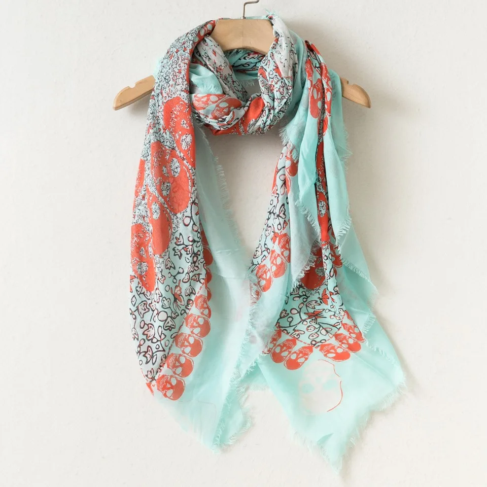 

Женский большой квадратный шарф из модала и хлопка, всесезонный стиль