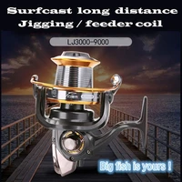 surfcast long distance fishing reel 3000 8000 9000 large coil feeder metal spinning wheel carp fish tool shore boat accessories