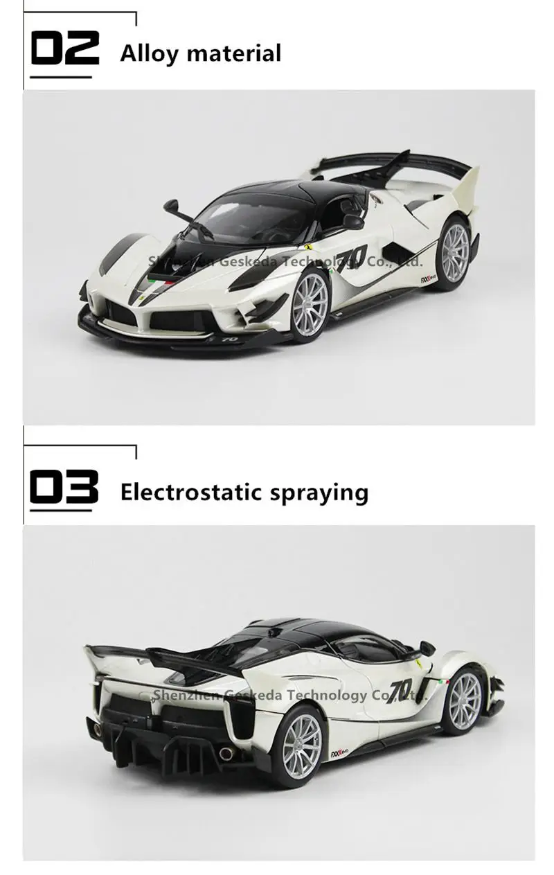 Bburago 1:18 FXXK 5 Супер спортивный автомобиль сплав модель автомобиля моделирование автомобиля украшение коллекция Подарочная игрушка Литье под давлением модель игрушка для мальчиков