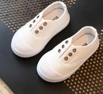 SZ142White Bekamille/весенне-Осенняя детская повседневная парусиновая обувь; детская обувь на плоской подошве с милым бантом; однотонные кроссовки принцессы для девочек - Цвет: SZ142White