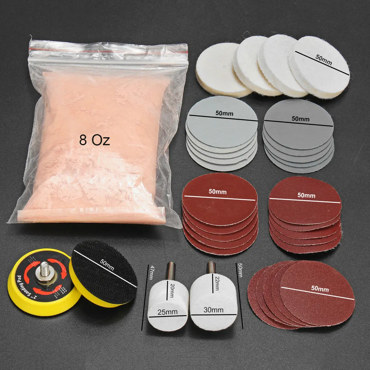

34pcs Polishing Pad set Sandpapers Set Replacement Remover Accessories