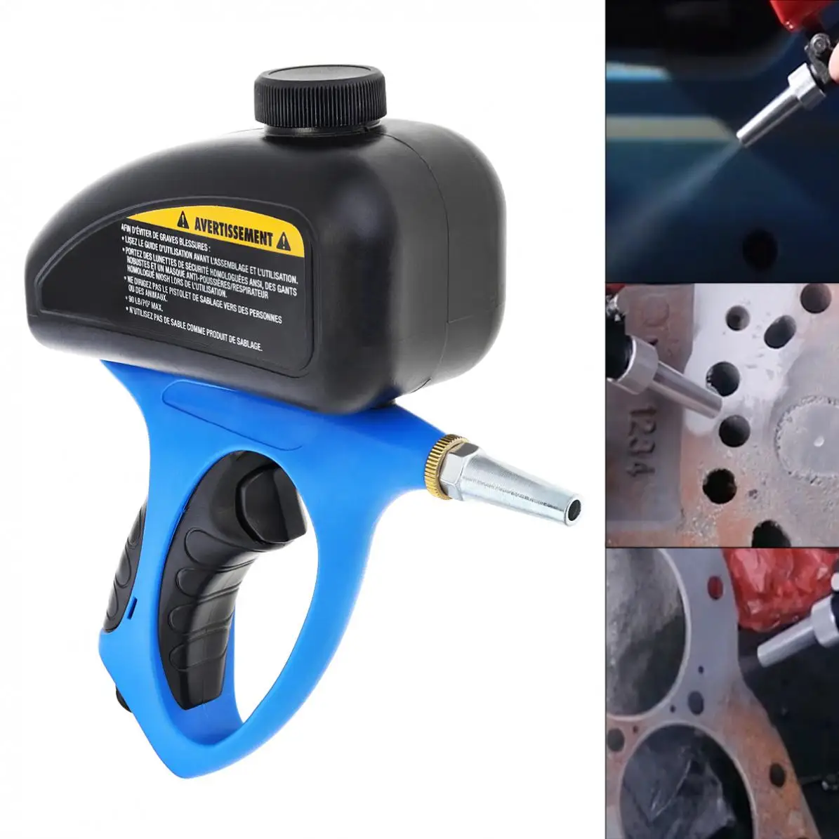 Pneumatic Sandblasting Gun Antirust Blasting Device Portable Large Capacity with Conversion Head | Инструменты