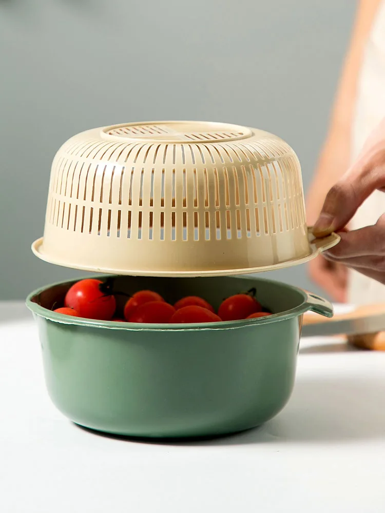 Двухслойная пустотелая миска для фруктов мыть фрукты выщелачивая корзина