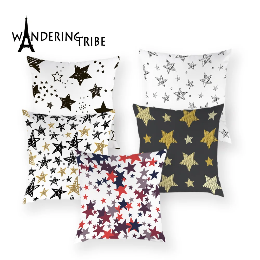 Женская разноцветная декоративная подушка в стиле бохо|Наволочки| |