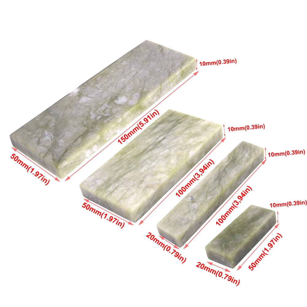 

1pcs Grit 10000# Nature Jade Whetstone Oilstone Knife Sharpener Fine Grindstone Stone 50x20x10/100x20x10/100x50x10/150x50x10mm