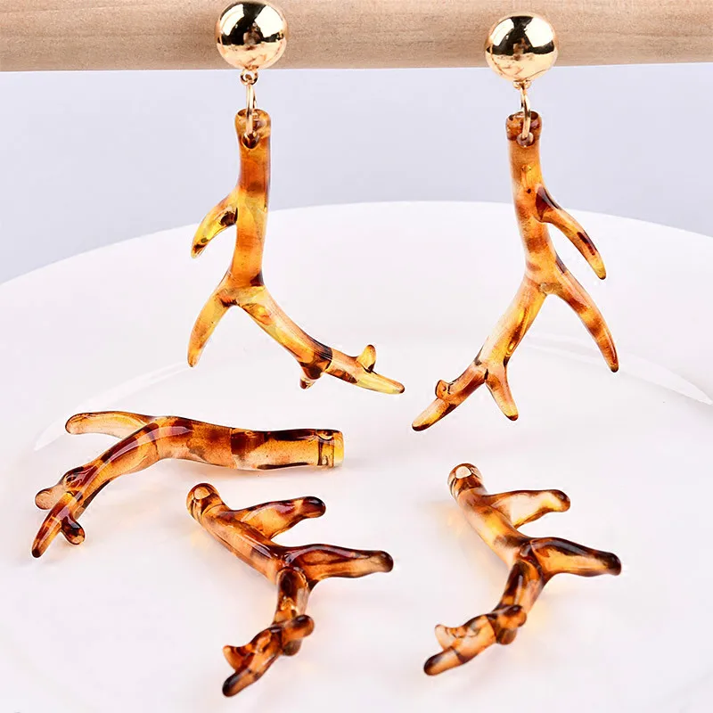 DIY аксессуары для сережек японские и корейские прозрачные желейные янтарные