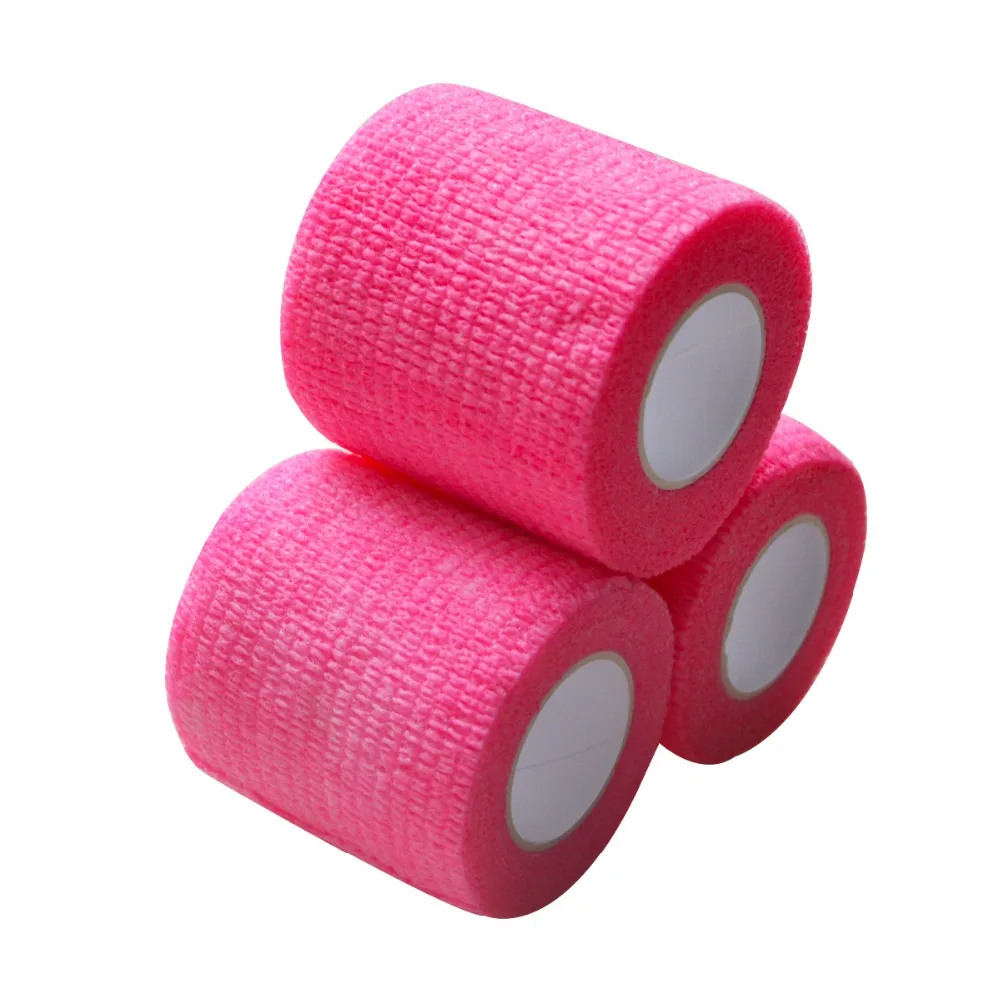 

12 шт./лот защитные Самоклеящиеся повязки, эластичные водонепроницаемые марлевые розовые медицинские пластыри для оказания первой помощи спортивному телу