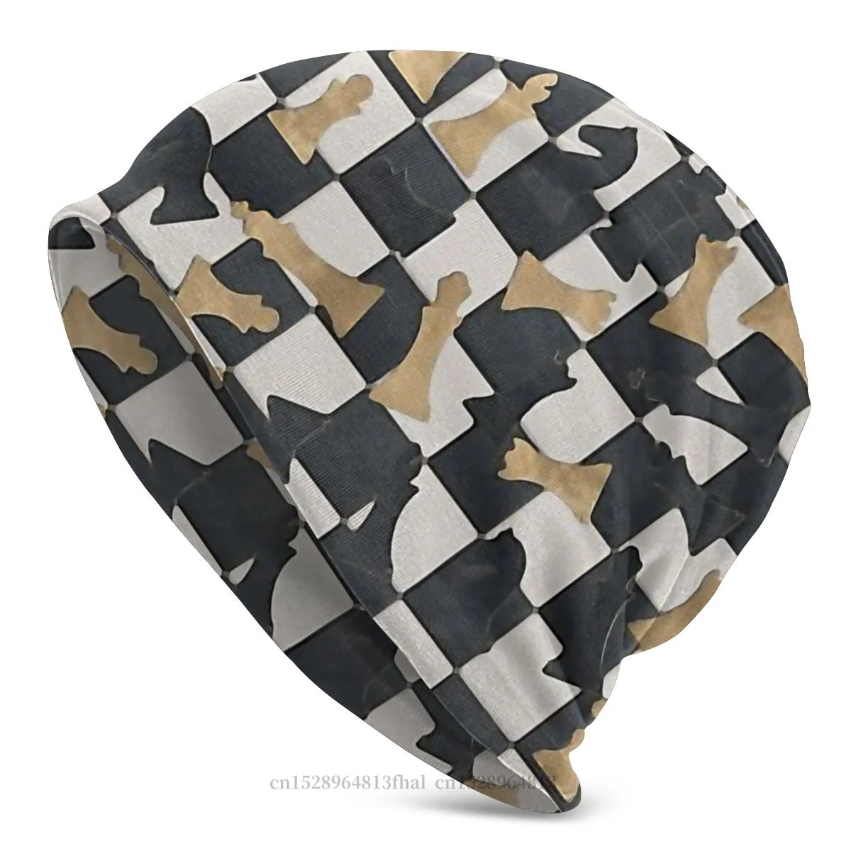 

Fashion Beanie Hats Chess Figures Pattern Texture Knitted Hat Bonnet High Quality Skullies Beanies Caps Men Women's Earmuffs