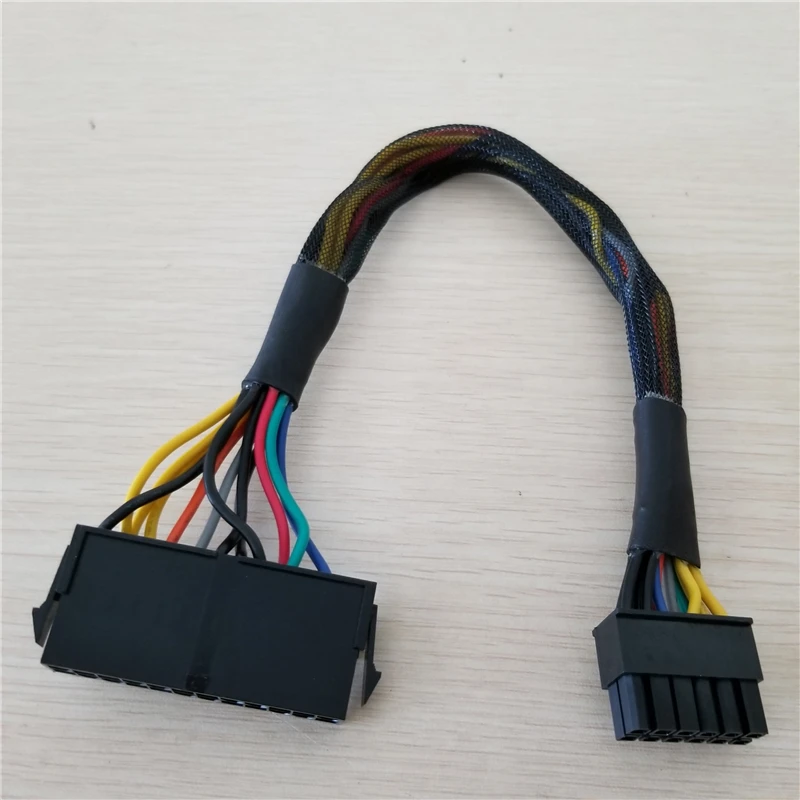 Блок питания ATX 24 контактный гнездовой к 12 мужской кабель с рукавами 18AWG провод