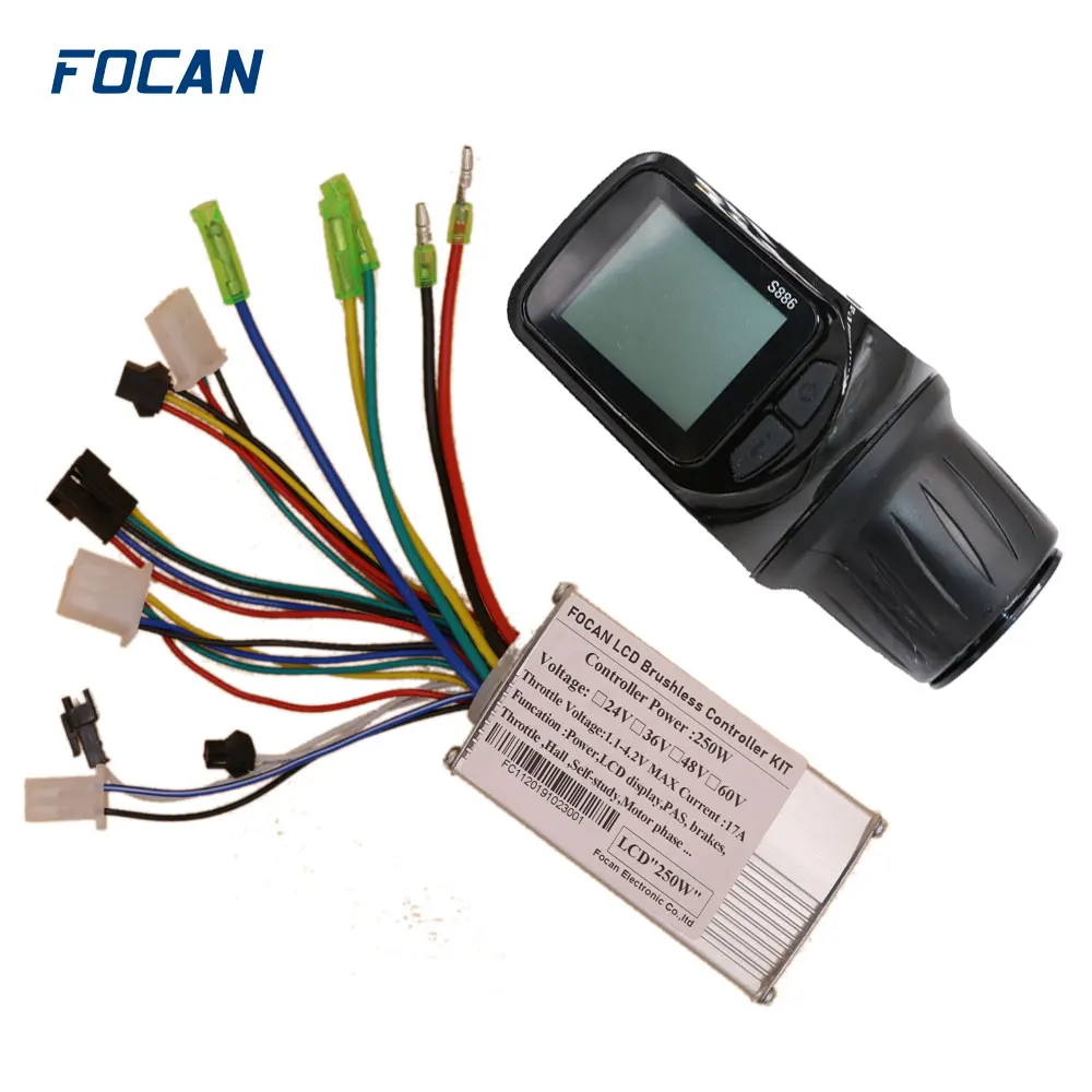 Бесщеточный контроллер двигателя 24 В/36 В/48 В ЖК-дисплей панель дроссельной