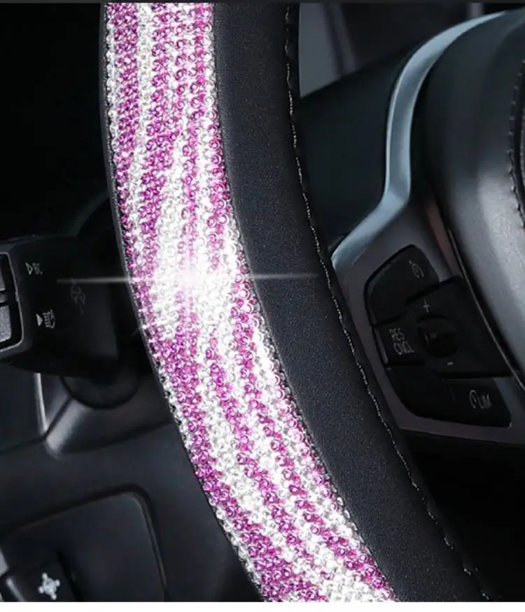 Универсальный чехол стразы из искусственной кожи для руля 38 см и 15 дюймов милый