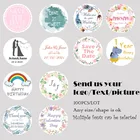 25-50 мм наклейки по индивидуальному заказу и индивидуальные логотипы на свадьбу и день рождения юбилея свои собственные наклейки персонализировать наклейки клей