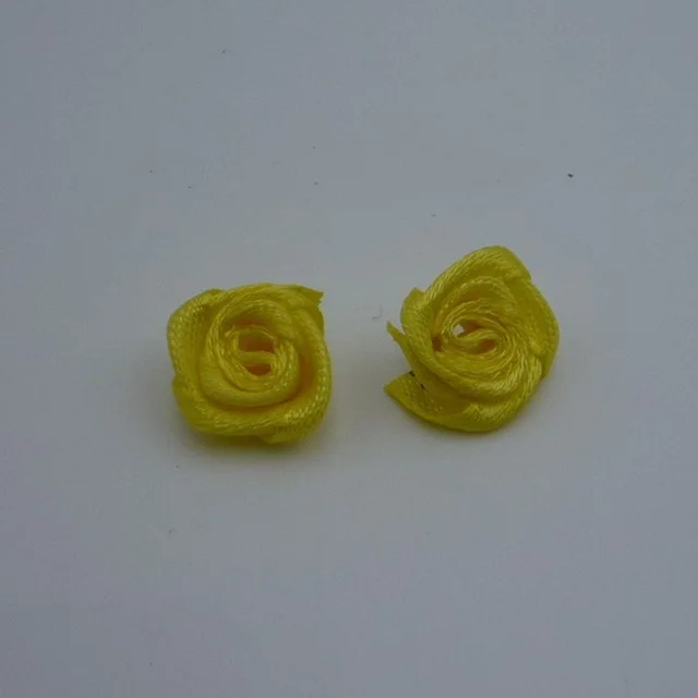 10 шт. высококачественные желтые нашивки с аппликацией цветком оранжевой розы