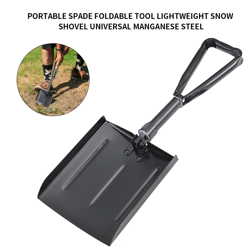 

Portable Mini Handheld Manganese Steel Snow Shovel Home Ice Remove Spade Outdoor Camping Foldable Manual Shovel Survival Tool