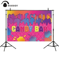 allenjoy candy bar photography backdrop colorful candy land slime birthday party photo background for baby girl vinyl photophone
