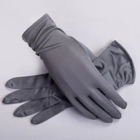 100% Natural Mulberry Silk Gloves Summer Female Ultra Thin Breathable Sleep Moisturizing Sunscreen Anti-UV Driving Mittens M51