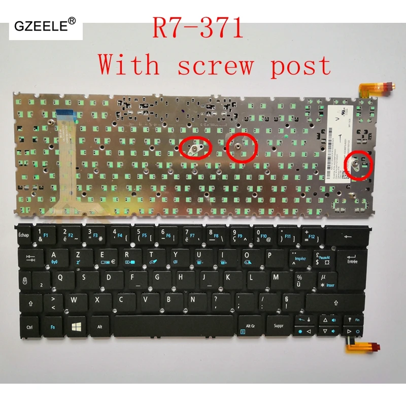 Новая клавиатура для ноутбука ACER S3-392 S3-392G R13 R7-371 R7-371T R7-372 с подсветкой AEZS8R00020 NK.I1213.024.
