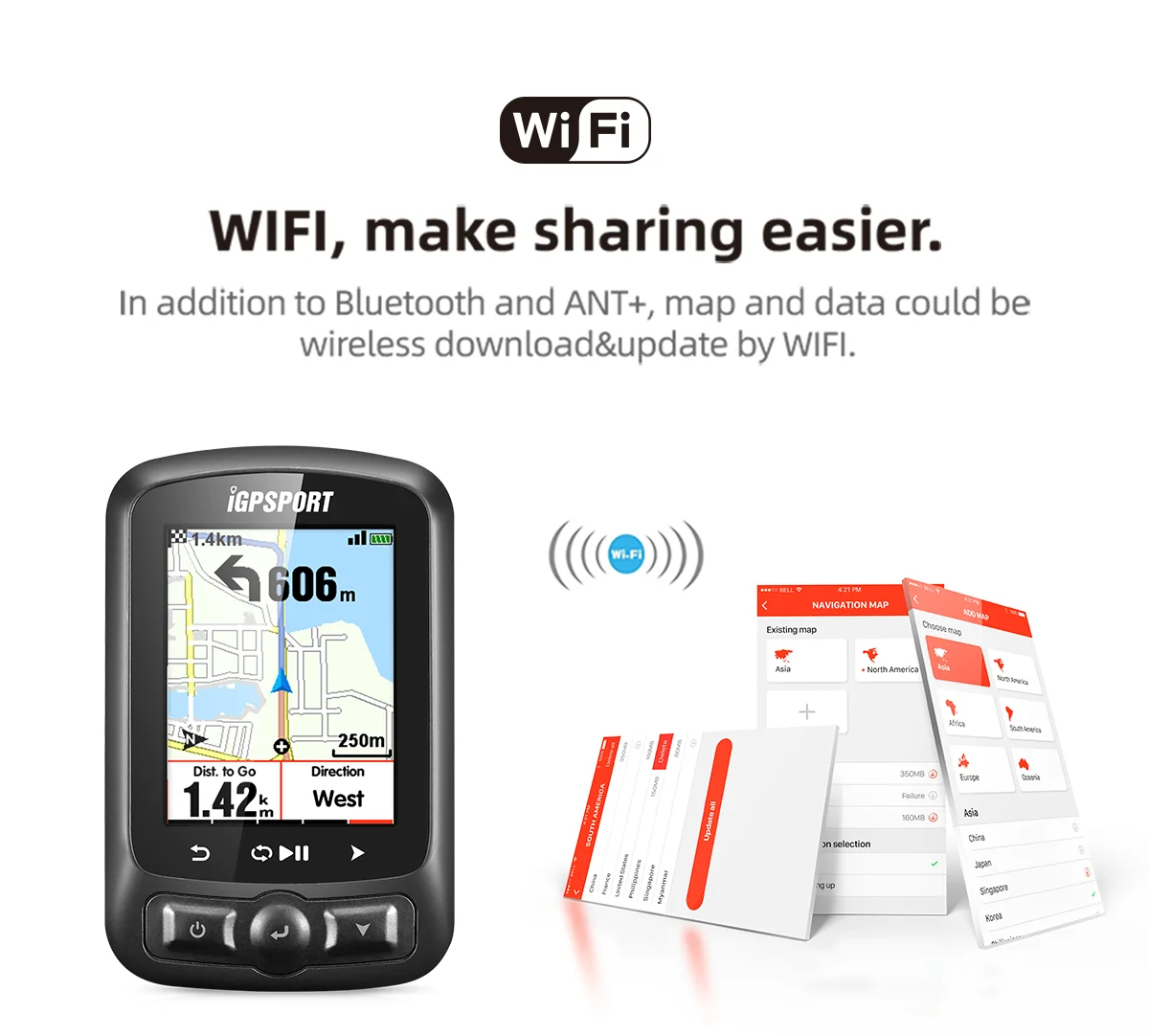 Я GPS порт IGS520 IGS620 ANT + велосипедный компьютер Bluetooth 4 0 Беспроводной IPX7