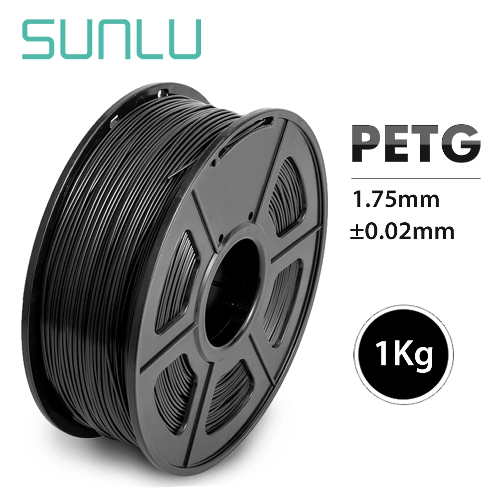 SUNLU PETG 3d принтер нить 1,75 мм хорошая прочность PETG 3D нить 1 кг с допуском катушки+/-0,02 мм