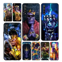 thanos marvel gloves for huawei honor 7c 7a 7s 8 8a 8x 8c 8s 9 9s 9x 9n 9a 9c 9i pro lite silicone black phone case