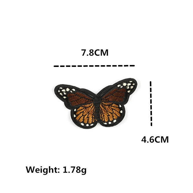 Красивая бабочка 10 шт./Партия DIY матерчатые нашивки Mend одежда с отделкой шитье
