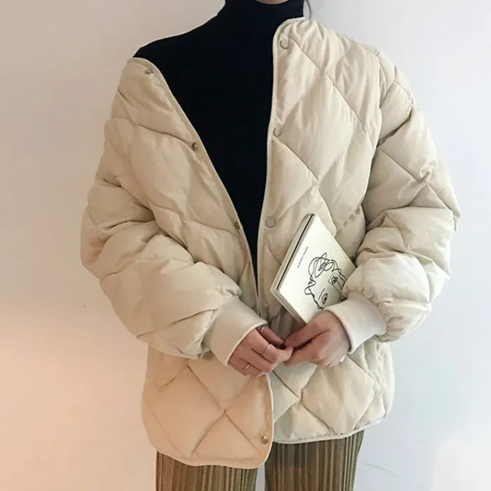 LUZUZI новые зимние модные куртки Женская Повседневная однотонная Верхняя одежда