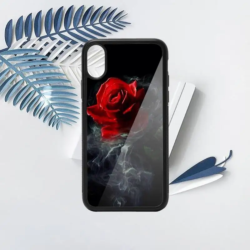 

Red Rose flowers art beautiful Phone Case PC for iPhone 11 12 pro XS MAX 8 7 6 6S Plus X 5S SE 2020 XR