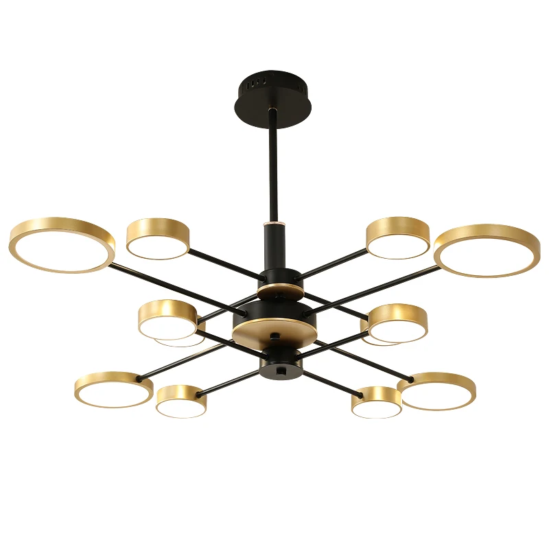 

Modern LED Chandelier For Living Room Modern Gold Lustre Bedroom Hanging Lighting Hotel Foyer Indoor Lighting