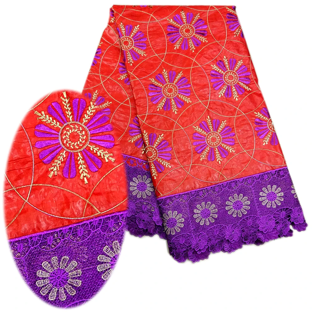 Кружевная ткань с золотой вышивкой африканская восковая Bazin Новые поступления |