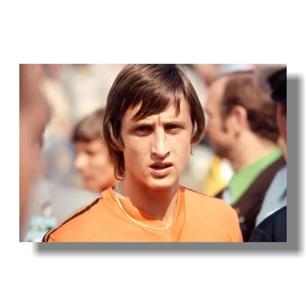 Johan Cruyff футбольная Легенда Искусство Шелковый плакат печать 36x48 дюймов голландский Футбол Звезда Фотографии Декор комнаты - Цвет: Светло-зеленый